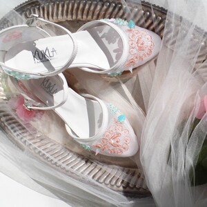 Wedding Flats Blush Lace Flowers