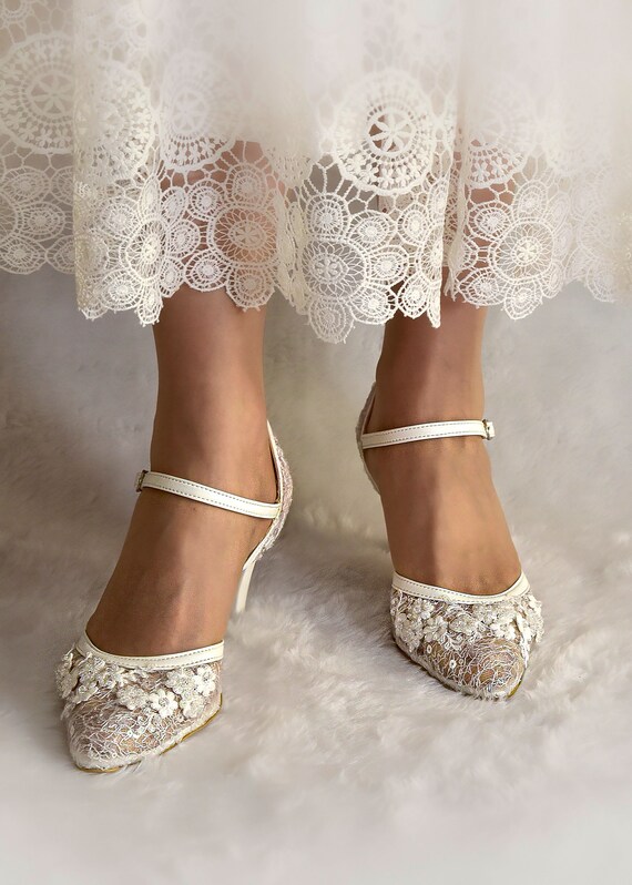 Sheer store bridal shoes