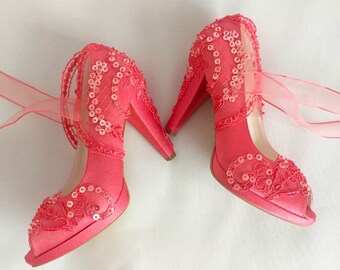 Coral prom shoes deals