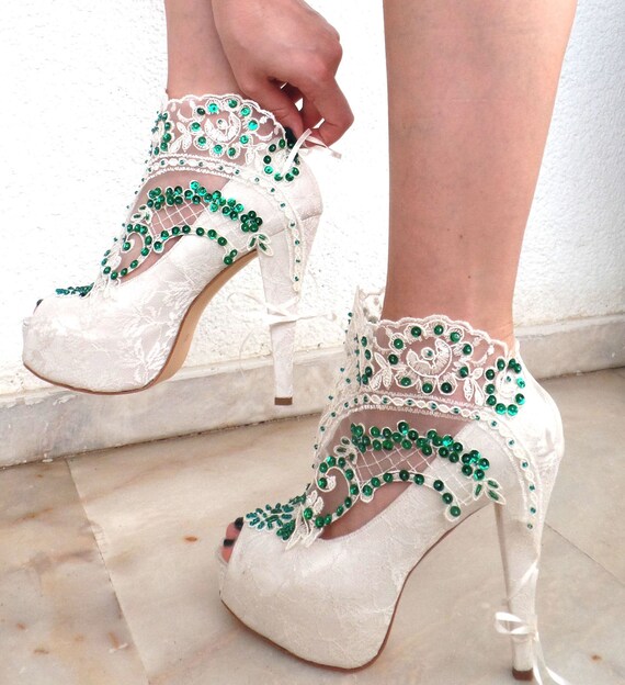 ivory wedding boots