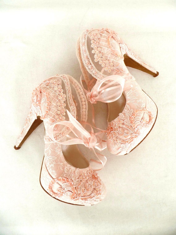 blush wedding shoes