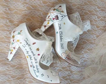 Personalized Boho Wedding Shoes
