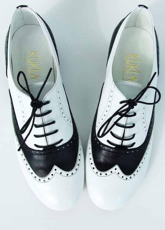 Items similar to Black&White Mafia Oxford Shoes on Etsy