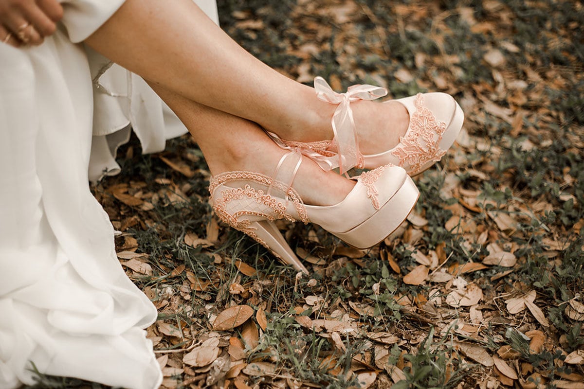 Wedding shoes for blush dress cheap