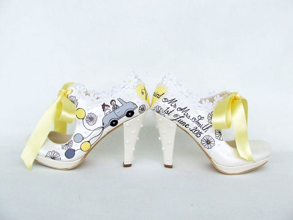 yellow bridal shoes