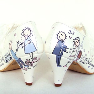 Custom Wedding Shoes for Bride, Hand painted Bridal Shoes, Unique Wedding Gift image 6