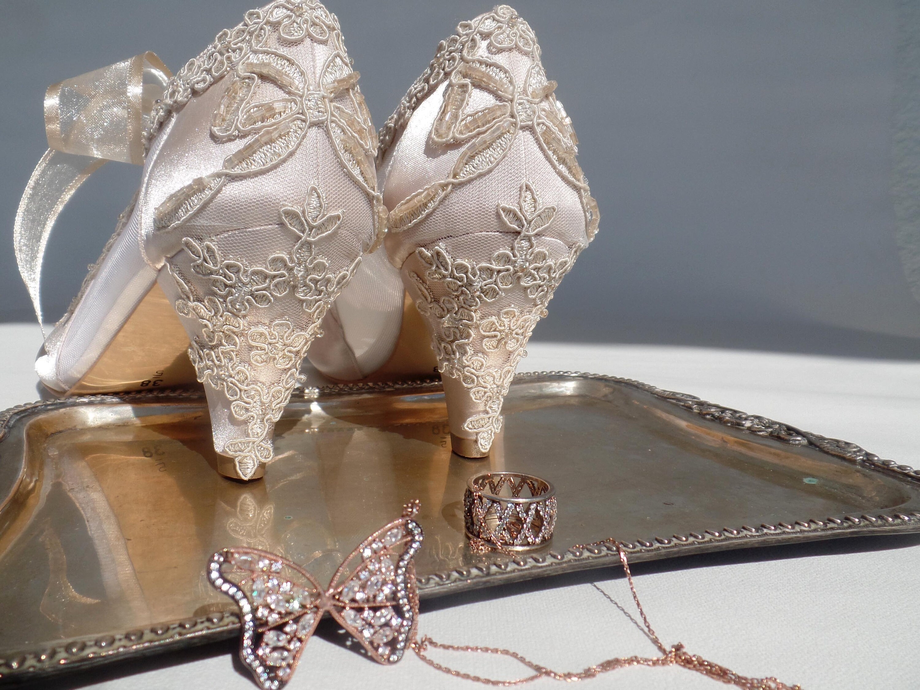 sheer wedding shoes