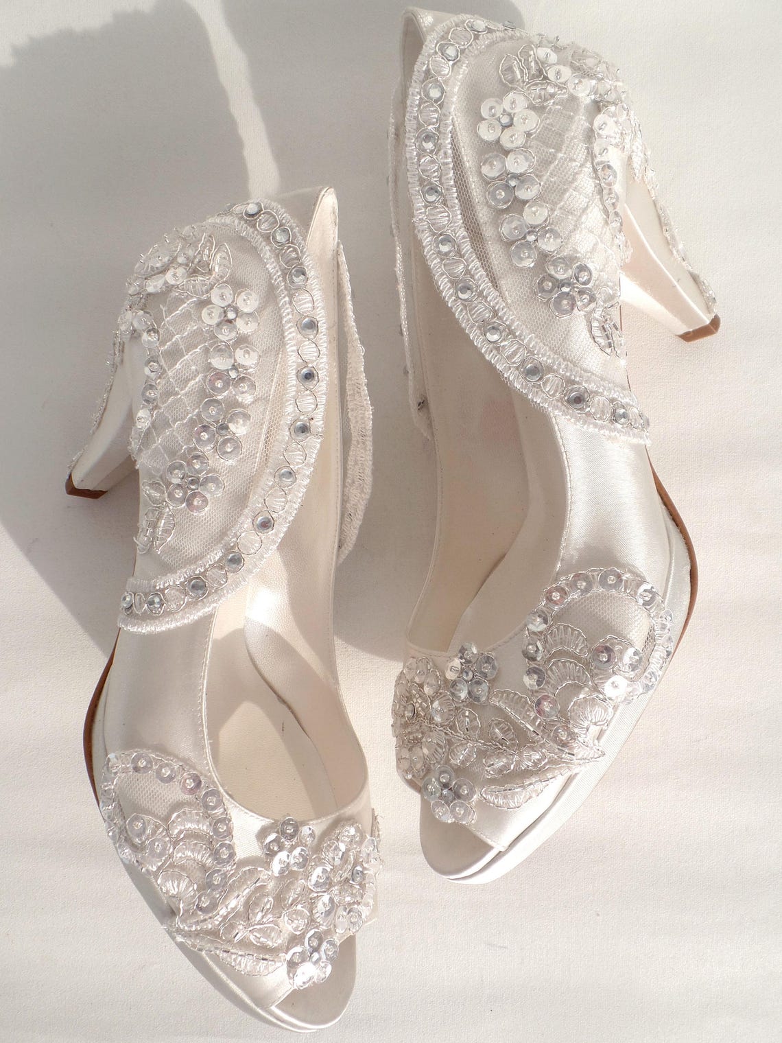 Bling Wedding Shoes Satin Bridal Shoes with Rhinestones | Etsy