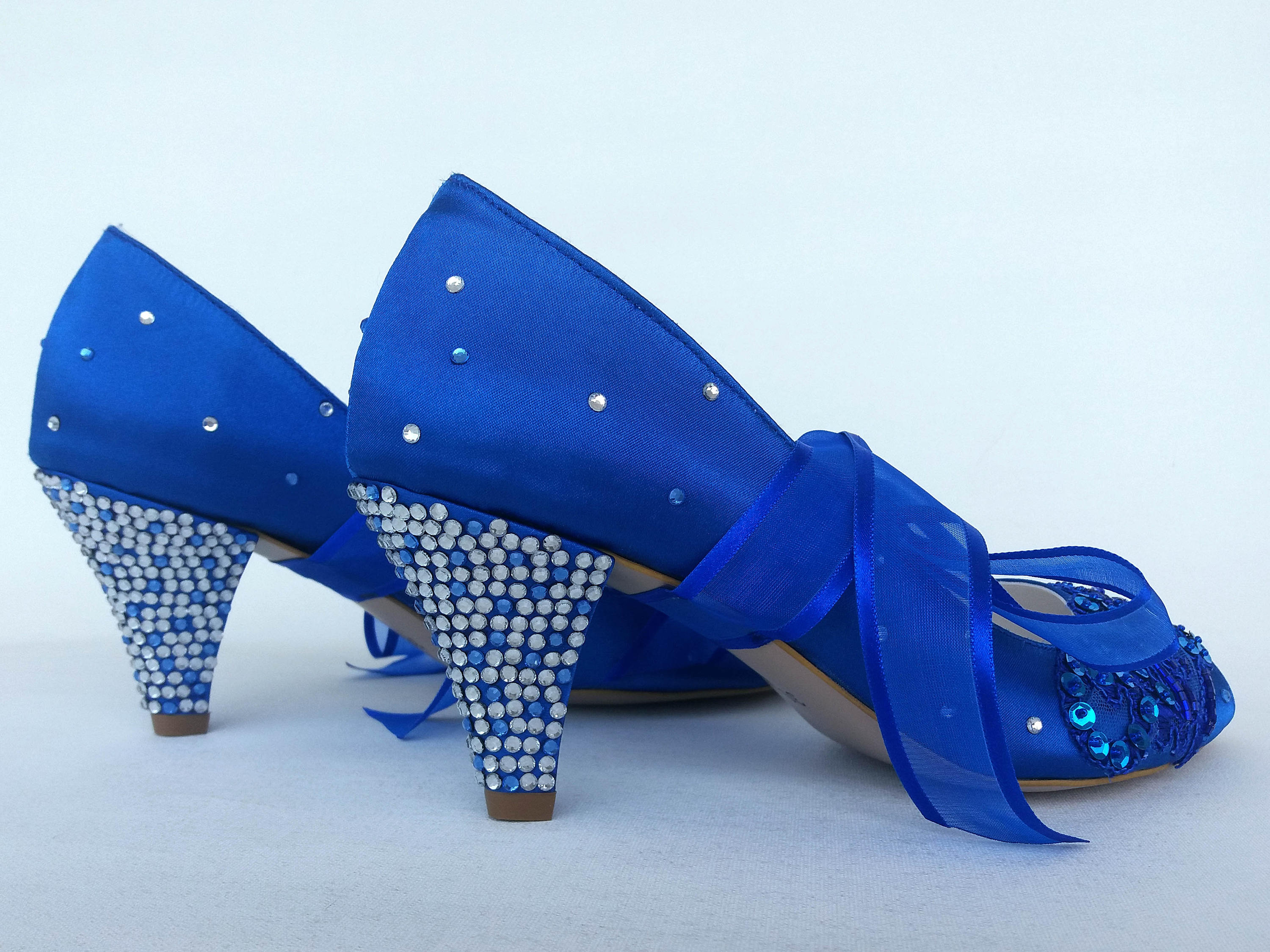 Royal Blue Low Heel Wedding Shoes Etsy