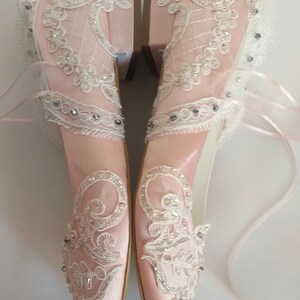 Blush Mirror Bloom Flats