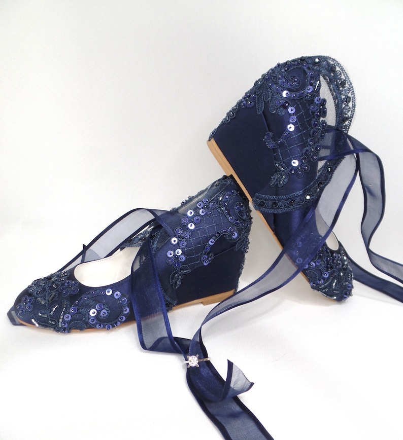 navy wedges wedding