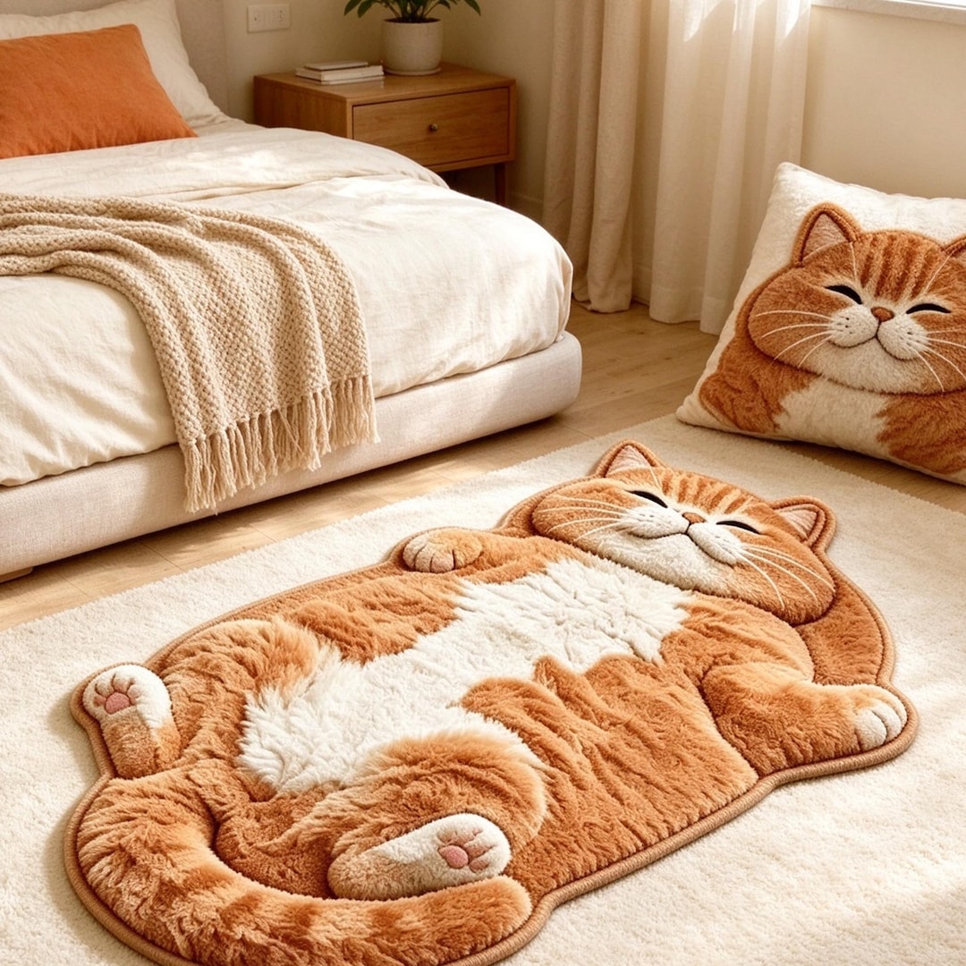 Cute Shaped Rug, Irregular Cartoon Animal Floor Mat, Soft Fluffy Non ...