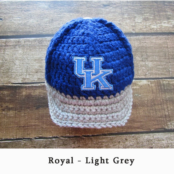 UK University of Kentucky Baby Hat, Crochet Knit newborn beanie cap, baby boy coming home outfit, knit baby hat, crochet infant hat