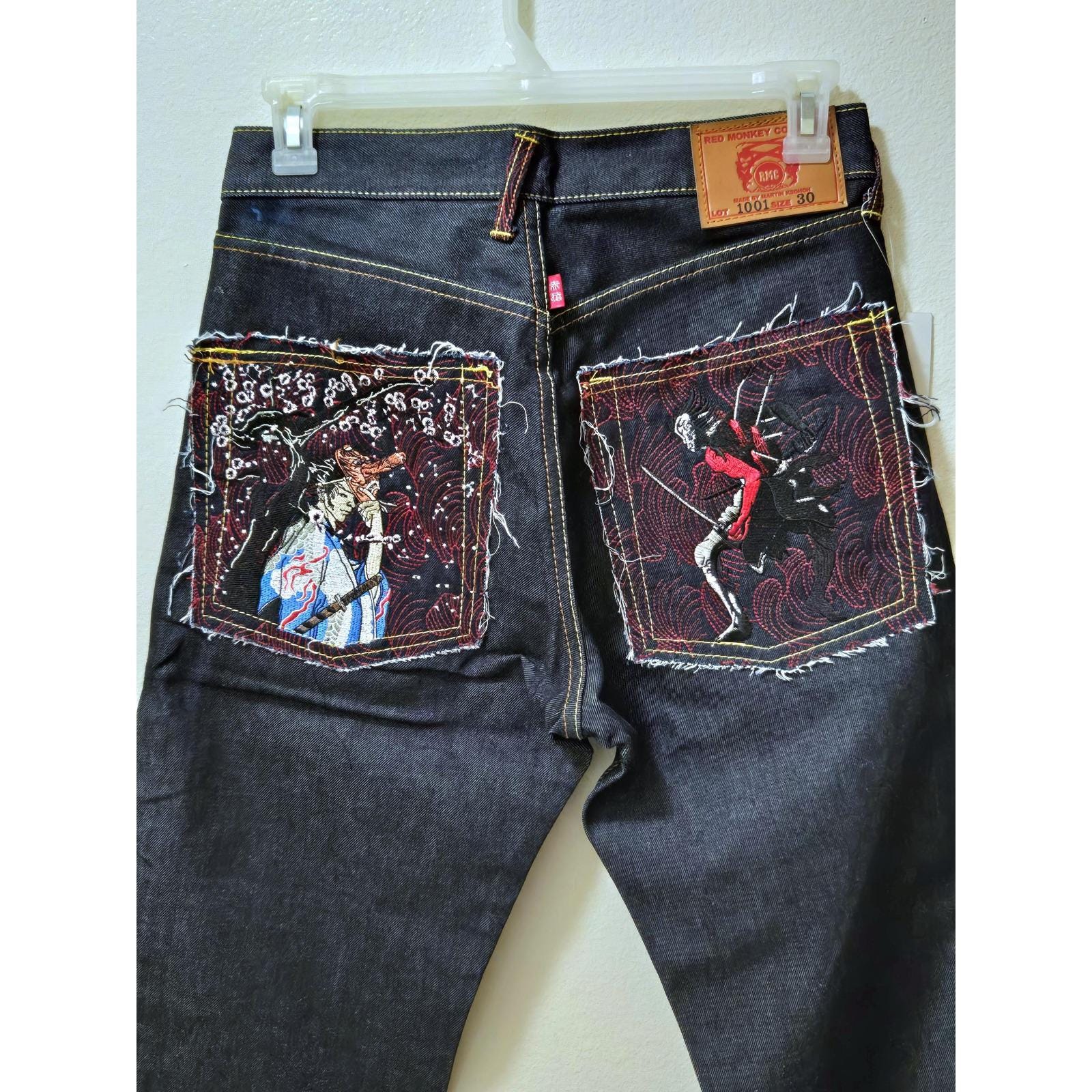 Red Monkey Company デニムパンツ インディゴ Red Monkey Company Jeans - Etsy