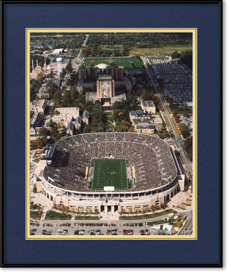 Poster Print Wall Art Entitled Aerial View Of A Football Stadium