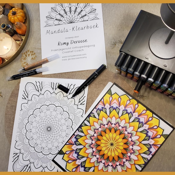 Mandala Coloring Pages / 20 Digital Printable Designs / Mindfulness & Relaxation