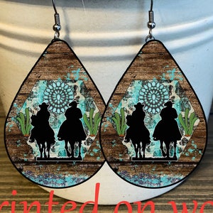 Western Jewelry, Western Earrings, Horse Earrings, Western Boho Earrings, Western Rodeo Earrings, Western Dangle Earrings, Cowgirl Earrings