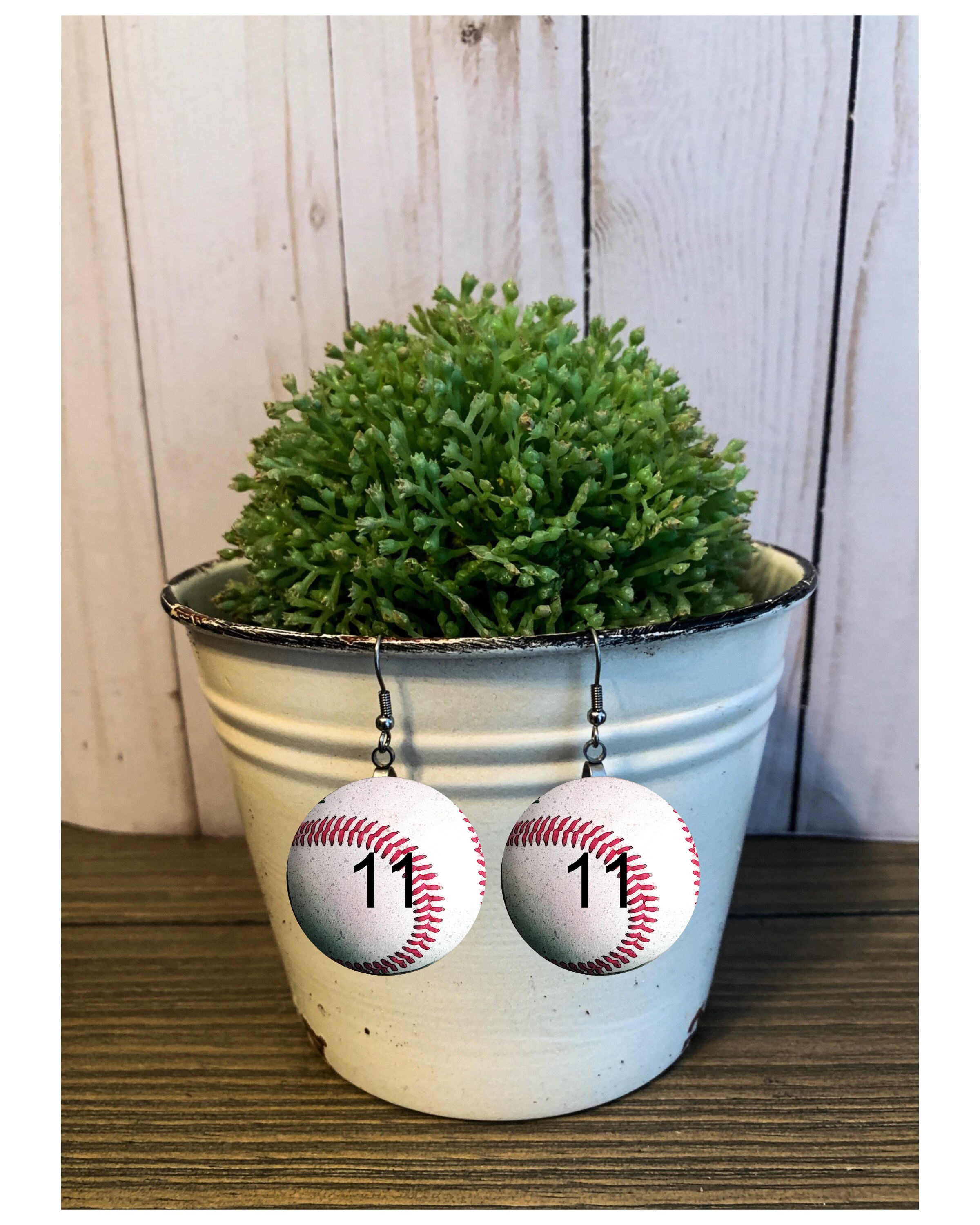 Personalized Baseball Earrings Sports Earrings Initials Etsy UK