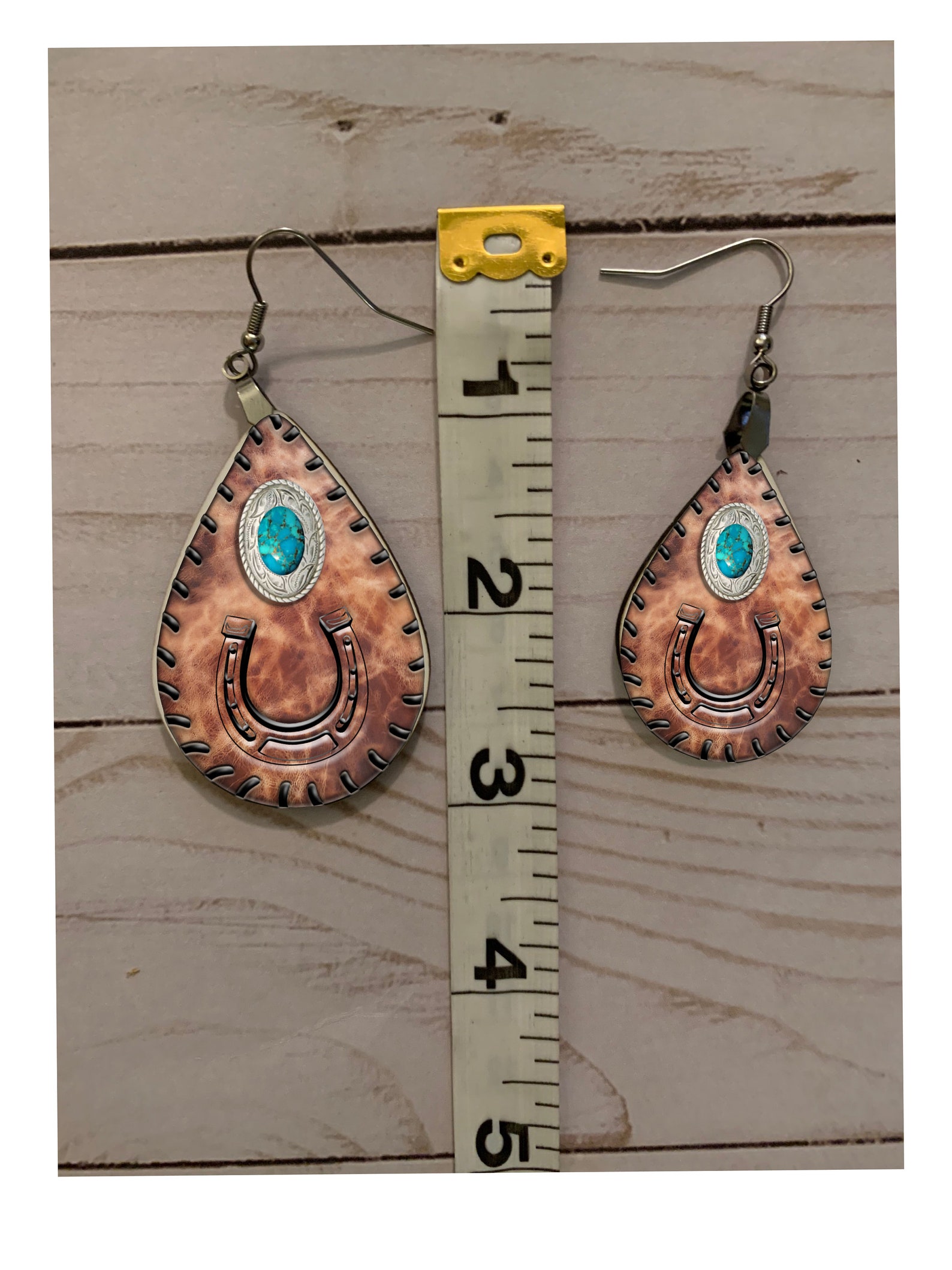 Horseshoe Earrings Wooden Earrings Western Earrings Cowgirl Etsy
