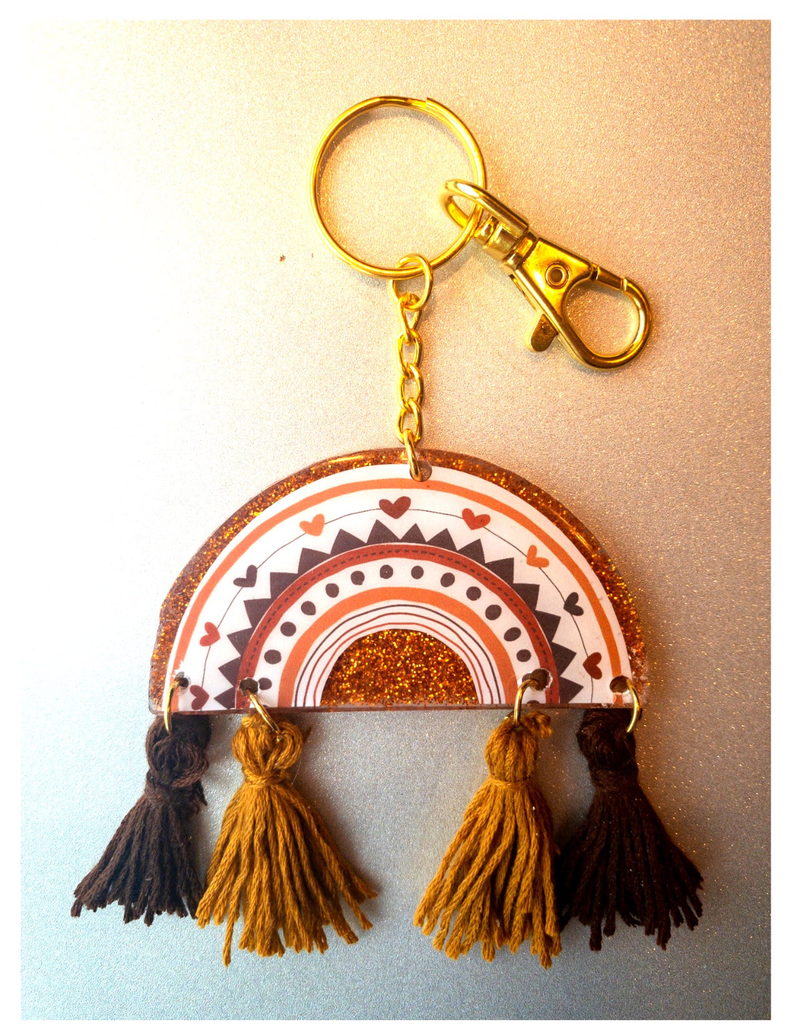 Rainbow Keychain Boho Keychain Keychains for Women Hippie Etsy