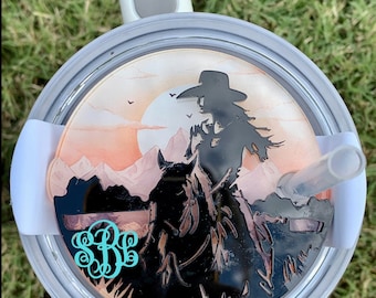 Personalized Stanley Lid Name Tag, Custom Cup Topper, Western Horse Name Cup Topper, Quencher name tag for tumbler Lid Topper, 40oz/30oz