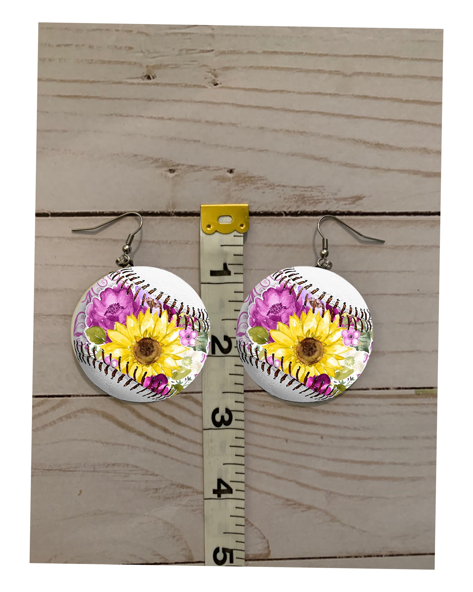 Personalized Softball Earrings Sports Earrings Initials Etsy