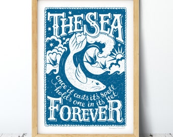 The Sea Nautical Print