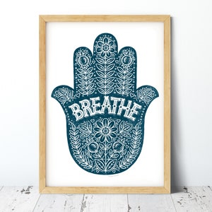 Breathe Yoga Hand Print