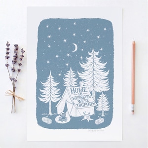 Home Together Woodland Camping Print image 6