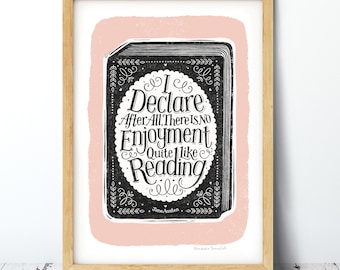 Jane Austen Book Quote Print