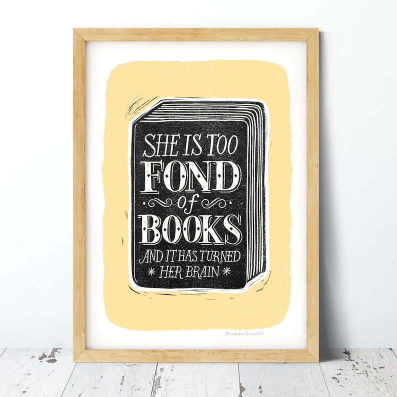 Fond of Books Print image 1