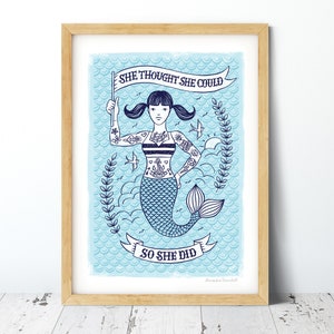 Mermaid Congratulations Print