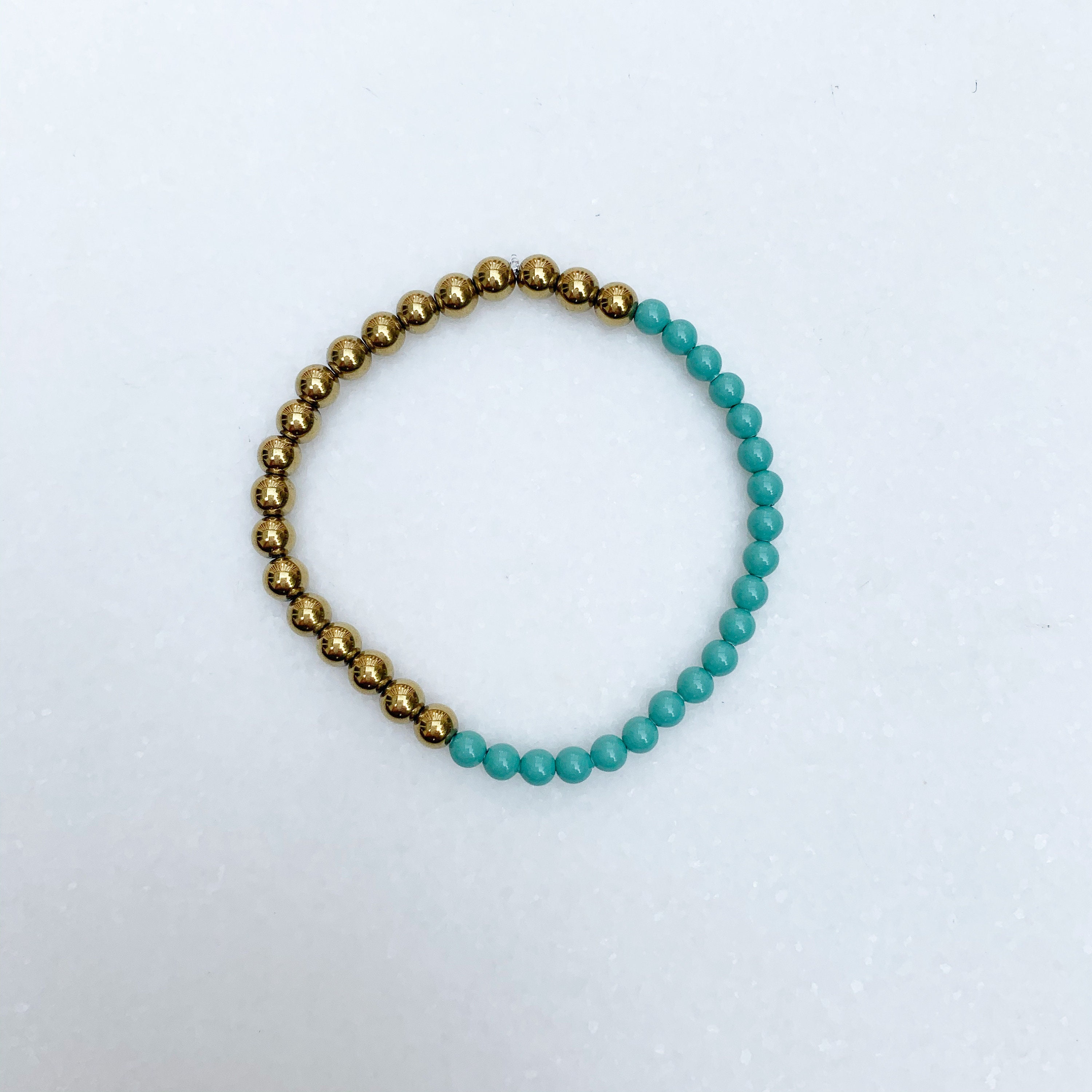 Jade Bead Bracelet Gold Bead Bracelet Gold Textured Chunky Etsy