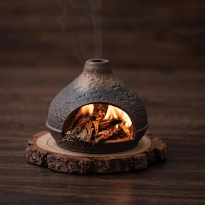 Quemador de incienso «Montaña Dorada» | Para cedro, salvia y palo santo