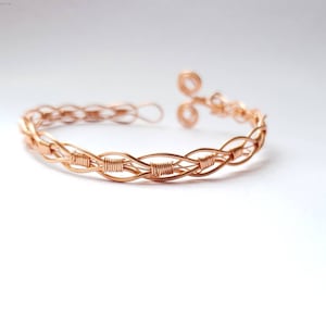 Copper wire Celtic bracelet, 7th Anniversary gift