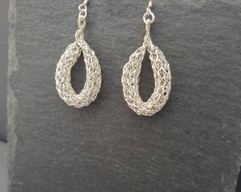 Sterling silver  earrings, Silver dangle earrings, Lace earrings  Crochet earrings, Dainty earrings, Delicate earrings, Best friend gift