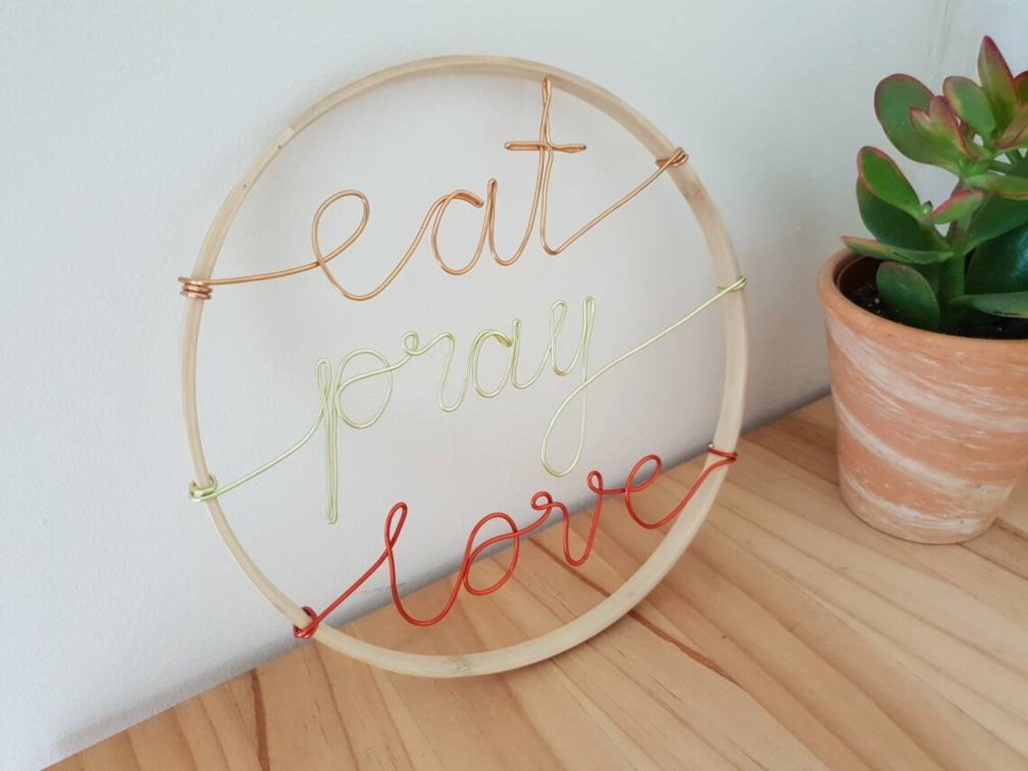 Wire wall art Wire words Wall decor Wall hanging Wire Etsy