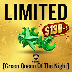 Roblox Limited Green Queen Of The Night (EDIZIONE LIMITATA) *Leggi la descrizione*