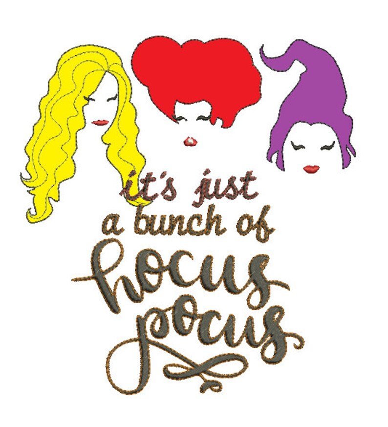 Hocus pocus sanderson sisters halloween machine embroidery  etsy