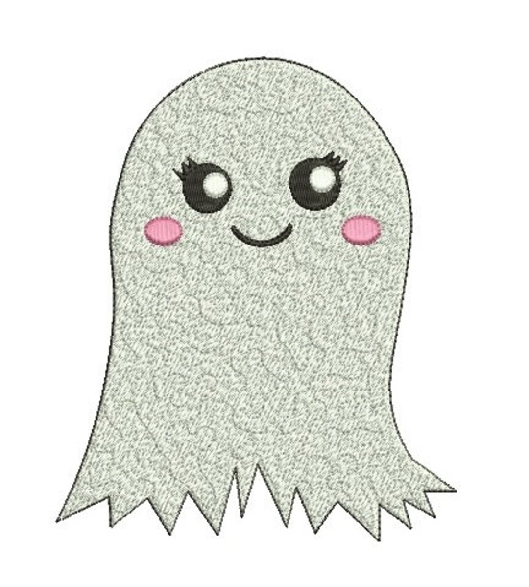 Cute Blushing Ghost TWO DESIGNS 3 Sizes Halloween Machine Etsy