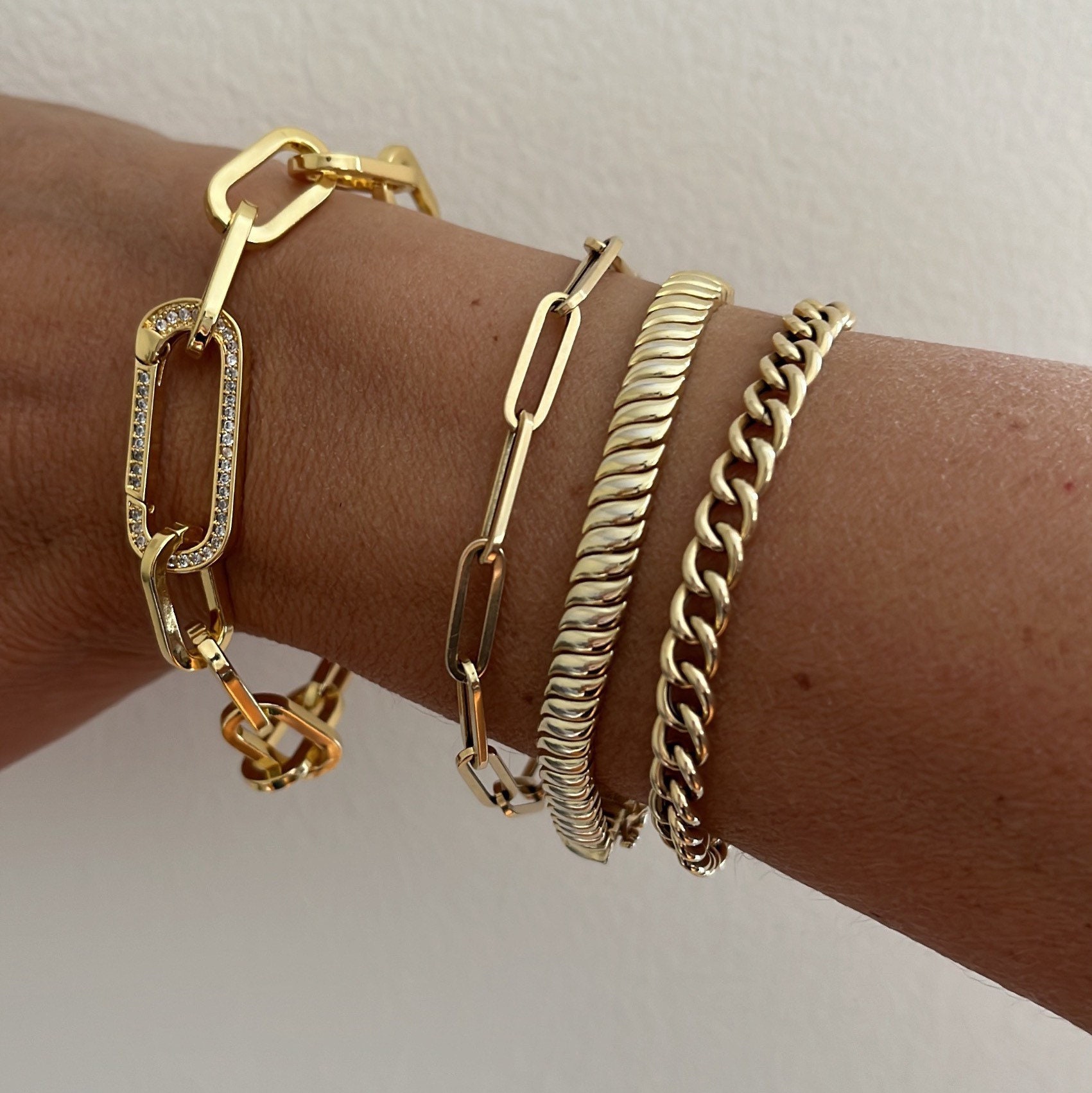 Cz S Link Bracelet - Etsy