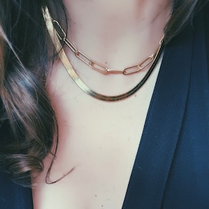 14k chain GOLD filled -bonded • 14k open link chain 20 mm •elongated link chain• chain choker 14k - NO fade •clasp 16- 17 INCH