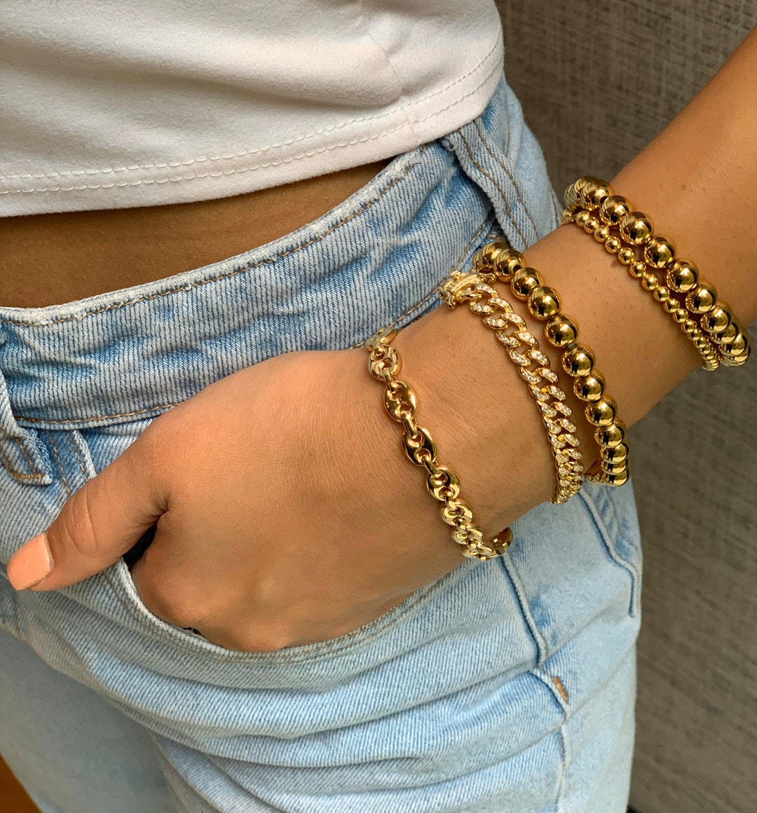 Vermeil cuban link bracelet Clearance