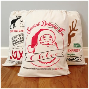 Große Personalisierte Weihnachten Sack Nordpol Special Delivery UK schneller Versand Große Personalisierte Weihnachten Sack Nordpol Special Delivery UK schneller Versand