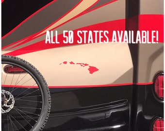 Vehicle Decal - Your State Decal for Car - 50 States Available - Vinyl Decal For Car Window - Home State Decal - Custom Car Vinyl Decal