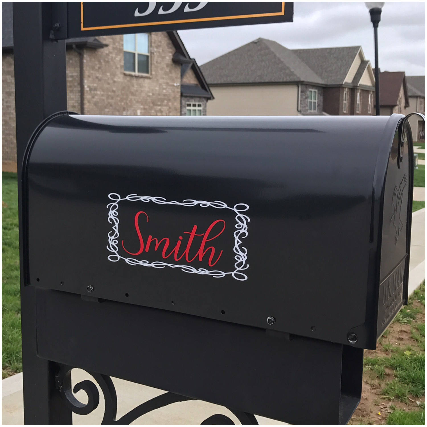 Personalized Mailbox Decal - Customized Mailbox Vinyl - Family Name ...