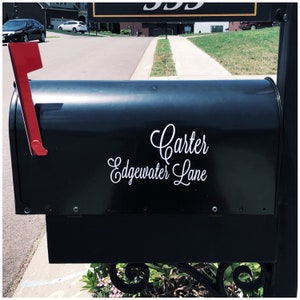 Custom Mailbox Decal - Vinyl Address Decal - Personalized Sticker - Elegant Decal - Dainty Lettering - Customized Cursive Sticker