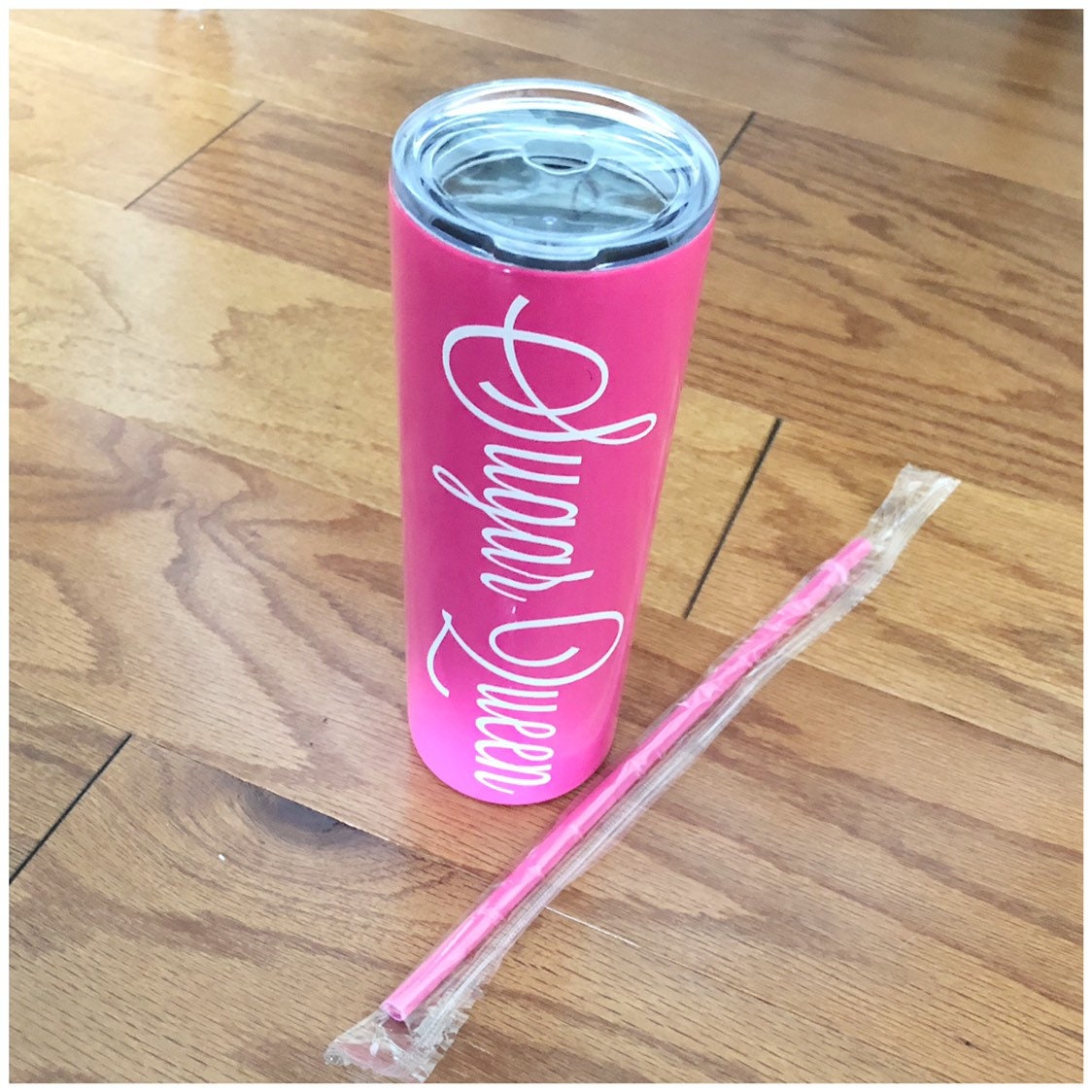 Custom Name or Words Pink Tumbler With Holographic Vinyl Personalized Large  Cup With Straw and Lid Pink Tumbler Name Cup Senior 2023 