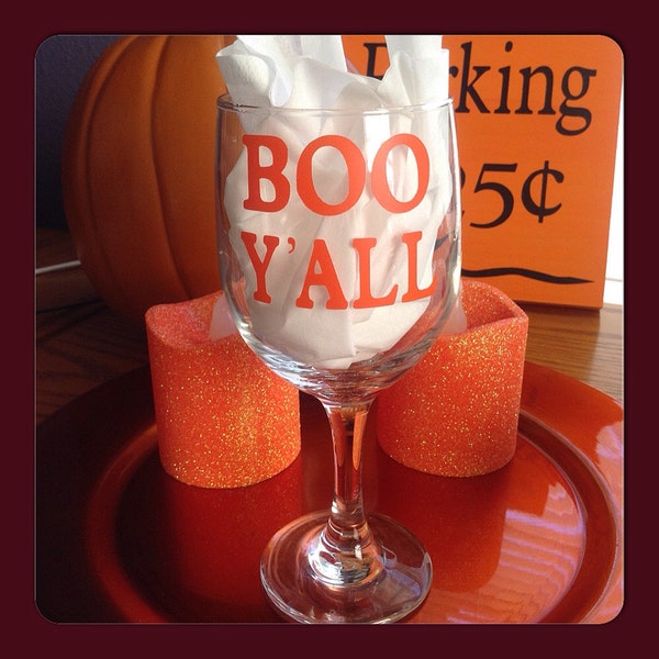 Boo Glass Decal - Choose Your Font / Color Boo Vinyl - Boo Y'all - Decal for Halloween - Halloween Vinyl - Halloween Decal - Halloween Decor