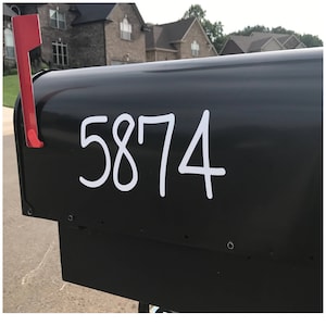 Mailbox Decal Numbers - Mailbox House Number Decal - Personalized Vinyl Decal for Home - ID House - Custom Address Decal Removable Adhesive